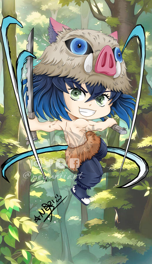 Inosuke Chibi Fanart - Kimetsu no Yaiba