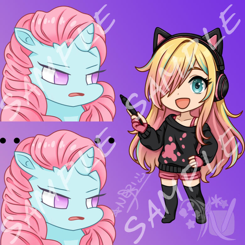 Commissioned expressive PNGtuber & emojis